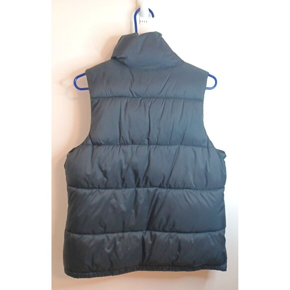 Old Navy Quilted Puffer Vest Womens M Black Zip Pockets Mock Neck Lightweight - Picture 7 of 10